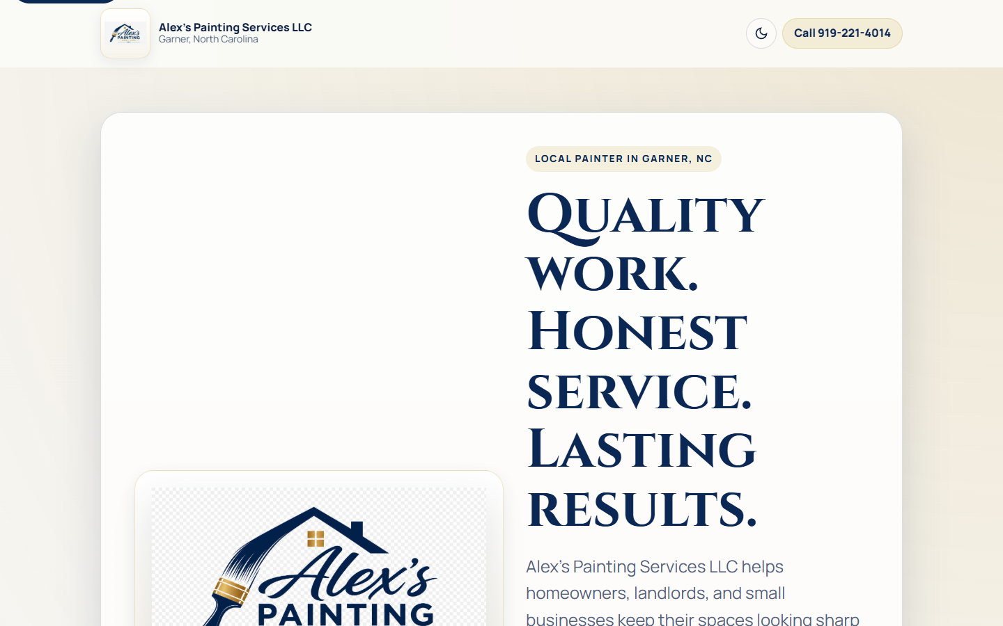 Alex's Painting Services LLC website